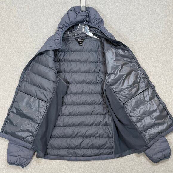 Eddie Bauer Down 550 Puffer Jacket Size XL Hooded Hiking Lightweight Packable - Picture 5 of 16